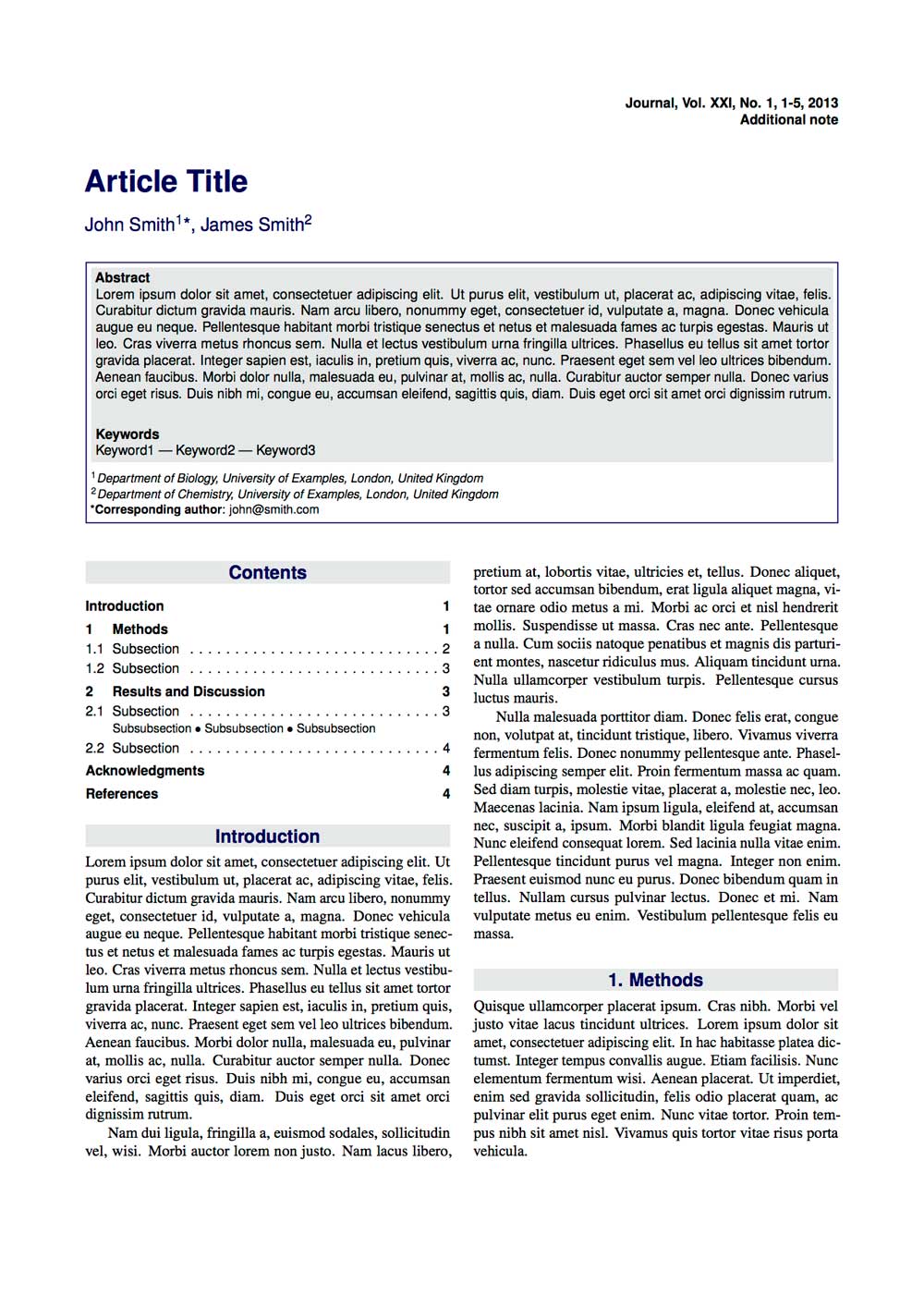 LaTeX Typesetting - Showcase of Previous Work Intended For Latex Template For Report